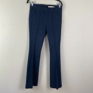 Veronica Beard Navy Flare Dress Pants Size 6 Back Zip Mid Rise